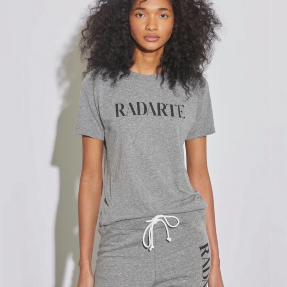 Rodarte ‘Radarte’ Heather Gray Logo Tee
